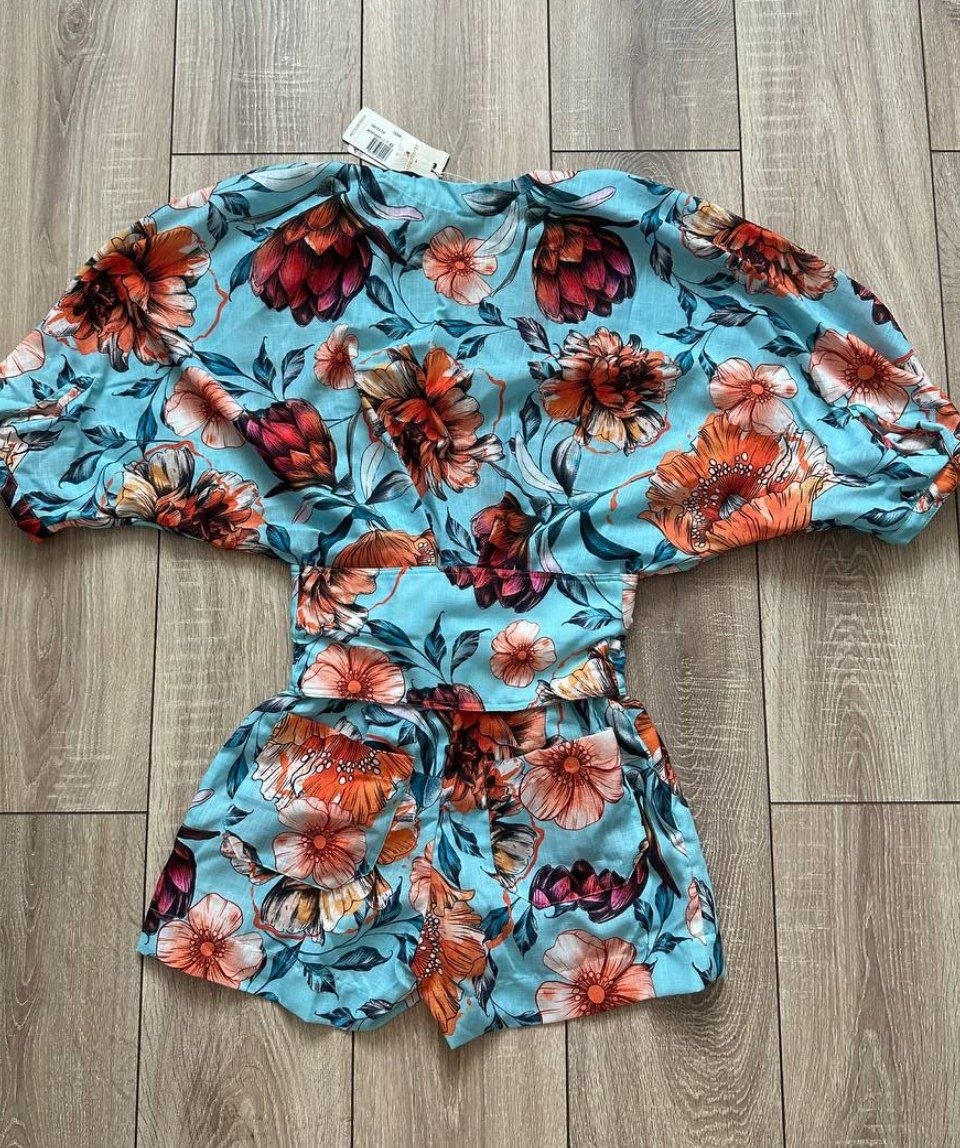 Ромпер Agua Bendita X Revolve Linnea Romper 'Blue Floral'