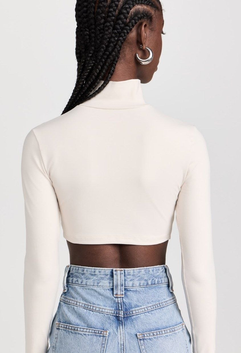 Женский топ Susana Monaco Twist Mock Neck Crop Top