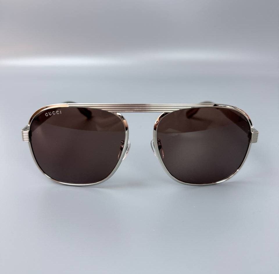 Очки унисекс Gucci Pilot Frame Metal Sunglasses