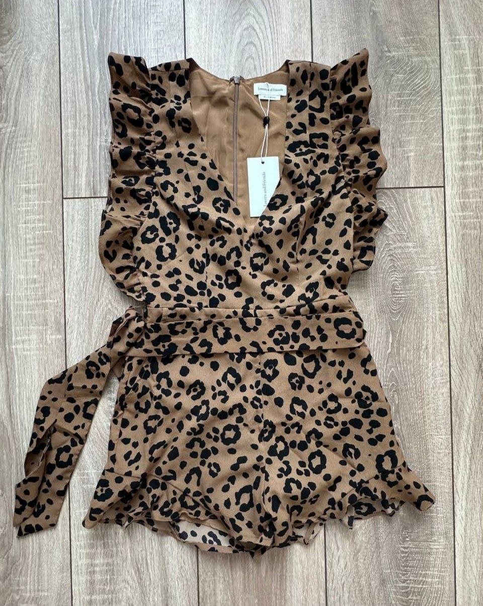 Ромпер Lovers + Friends Jill Romper 'Tan Leopard'