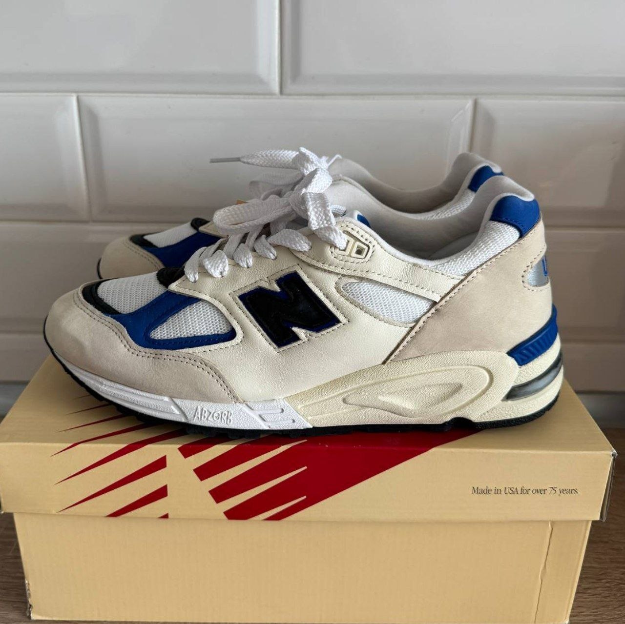 Кроссовки New Balance 990v2 'White Blue'