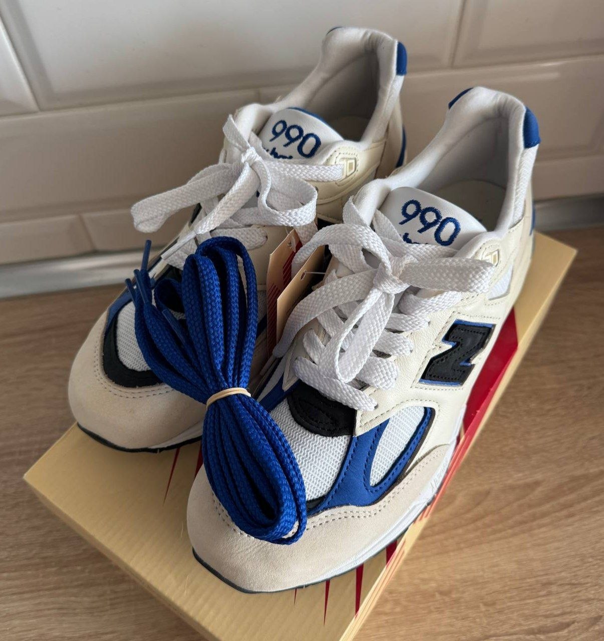 Кроссовки New Balance 990v2 'White Blue'