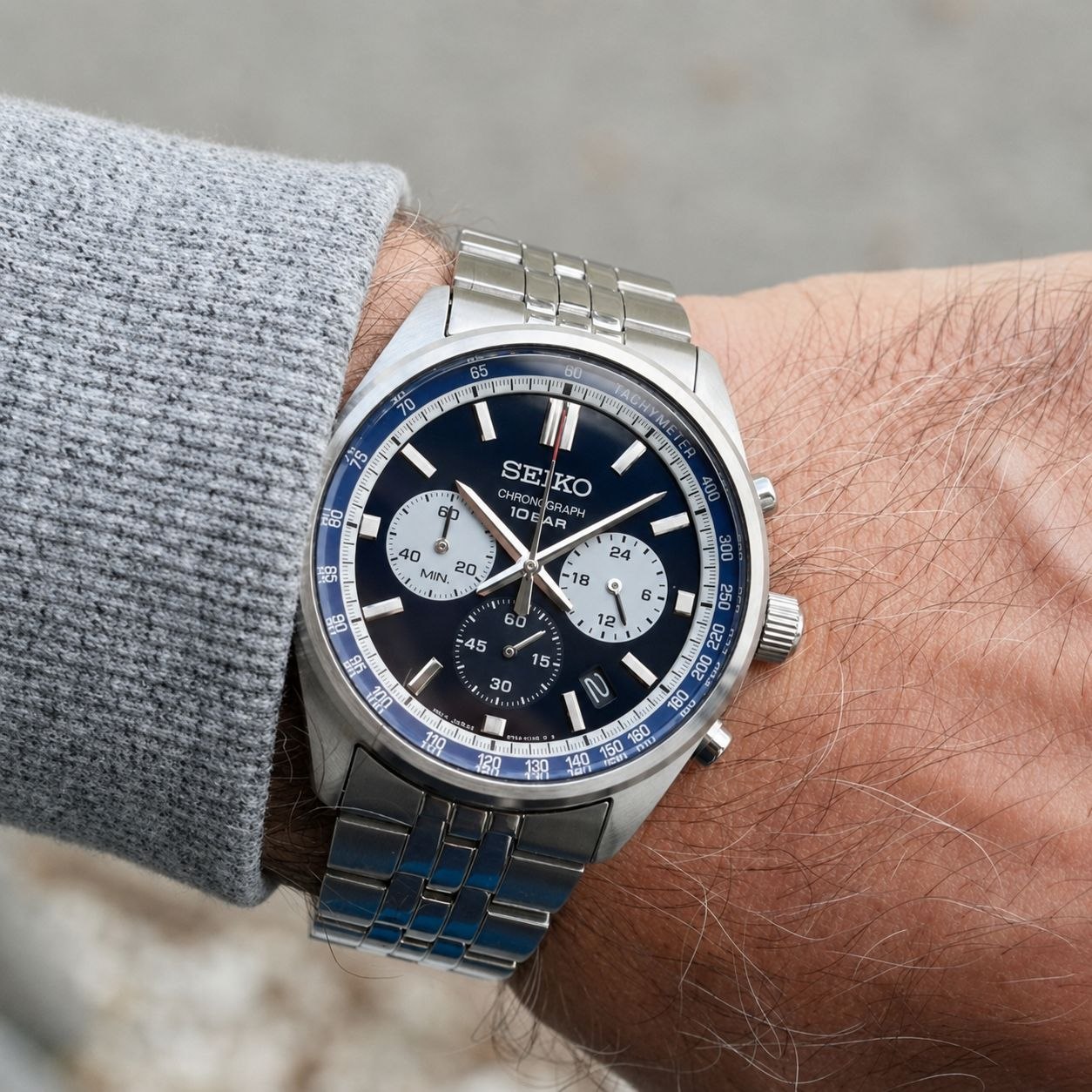 Часы Seiko Essentials Chronograph 'Blue Dial'