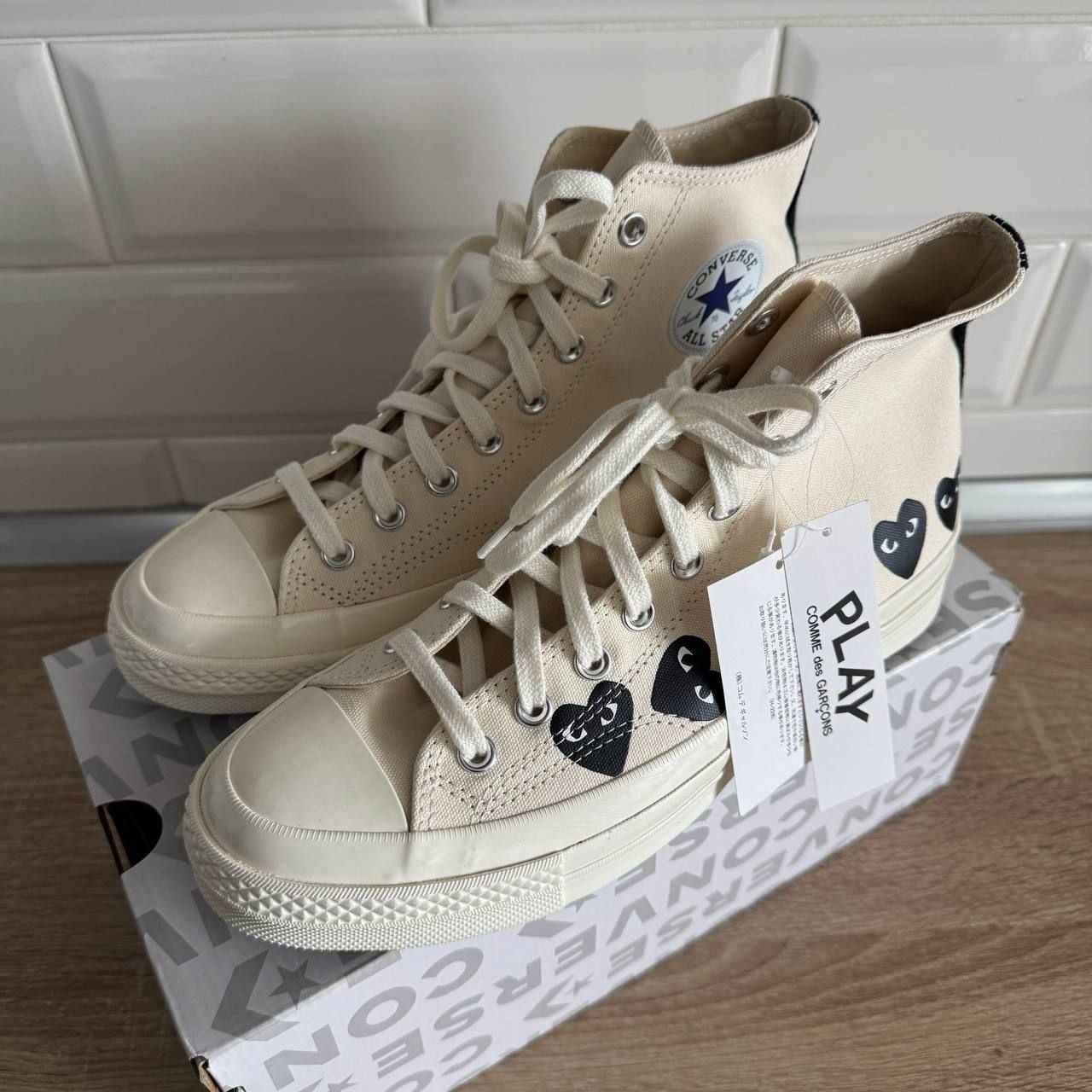 Кеды Converse Chuck 70 Hi x Comme des Garçons PLAY 'Multi Heart Milk'