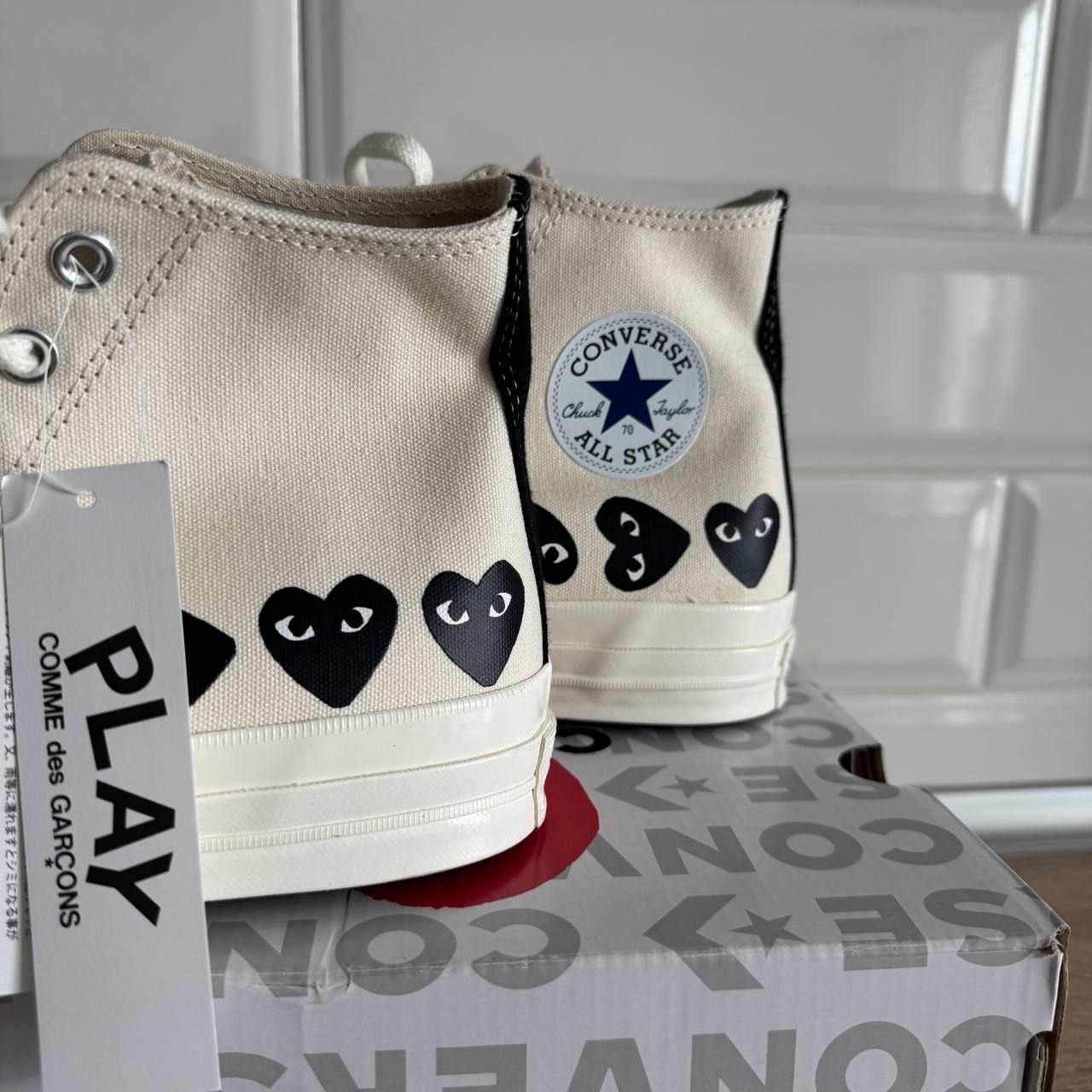 Кеды Converse Chuck 70 Hi x Comme des Garçons PLAY 'Multi Heart Milk'