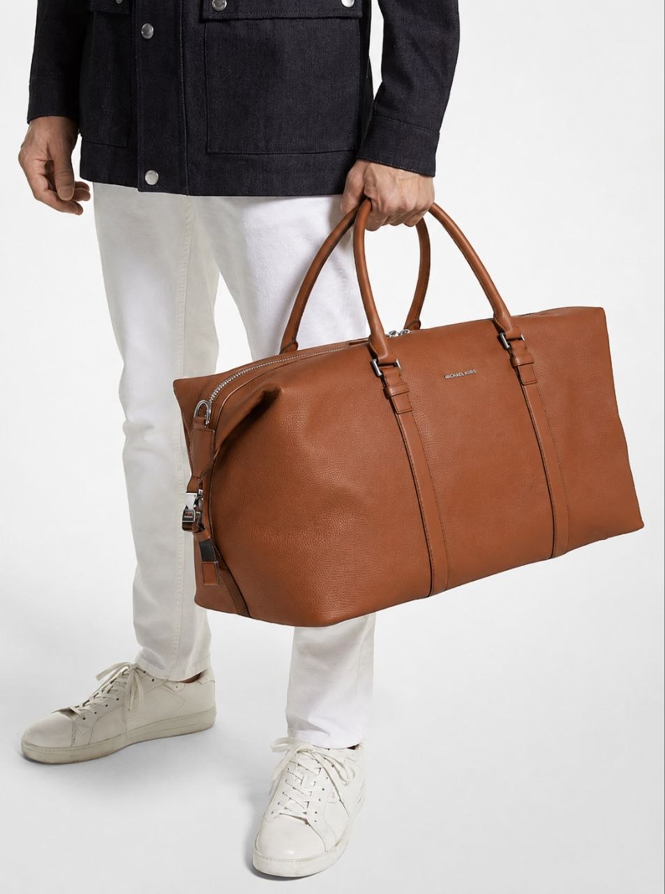 Дорожная / спортивная сумка Michael Kors Hudson Leather Duffel Bag 'Luggage'