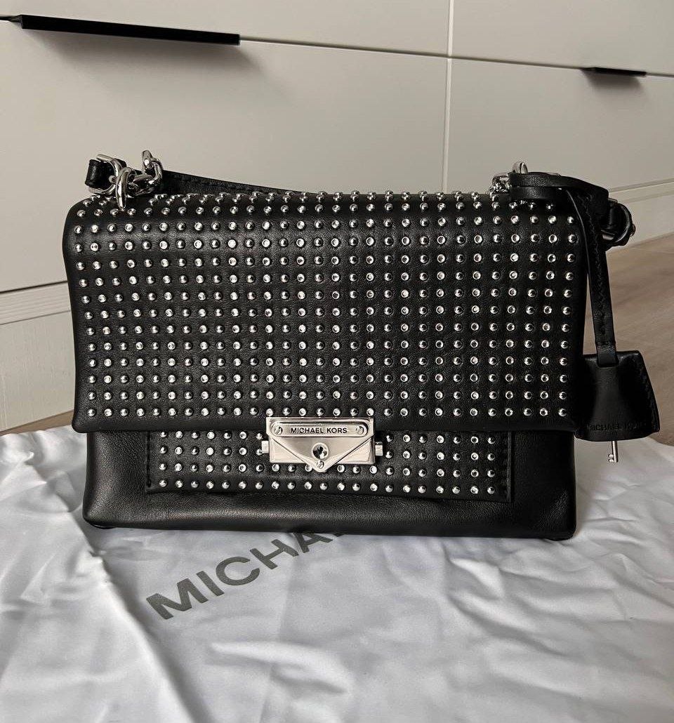 Женская сумка Michael Kors Cece Medium Black Shoulder Bag