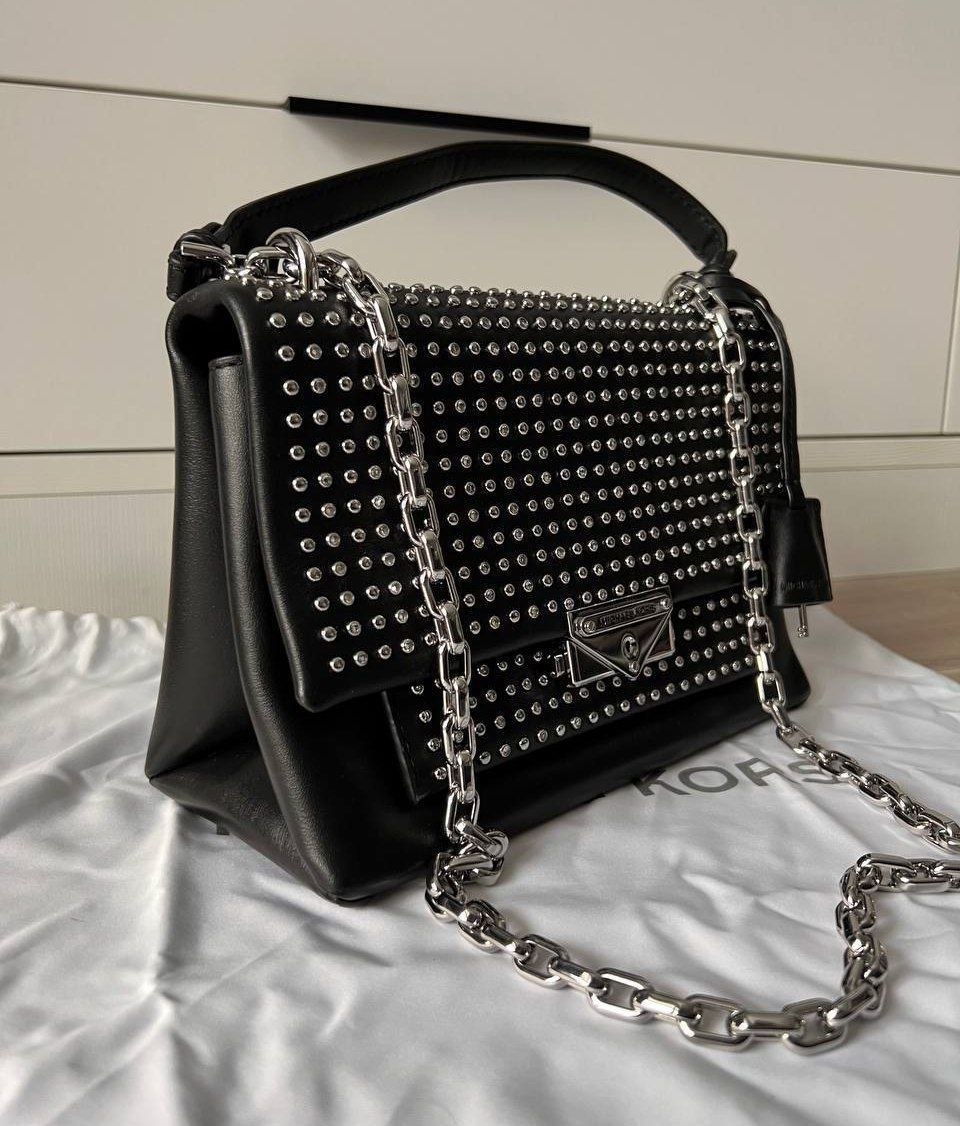 Женская сумка Michael Kors Cece Medium Black Shoulder Bag