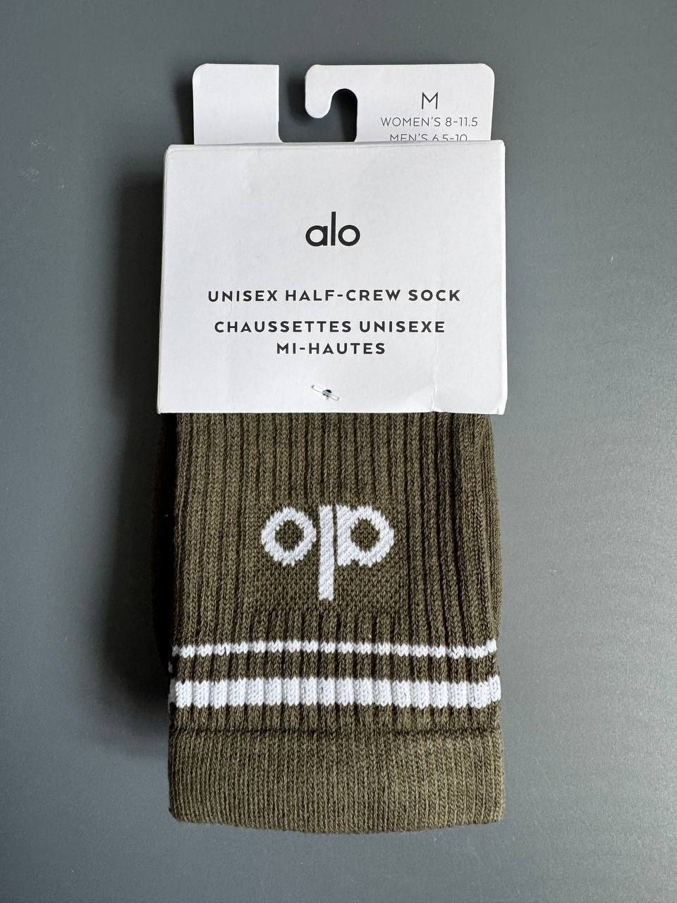 Носки унисекс ALO Yoga Half-Crew Throwback Sock