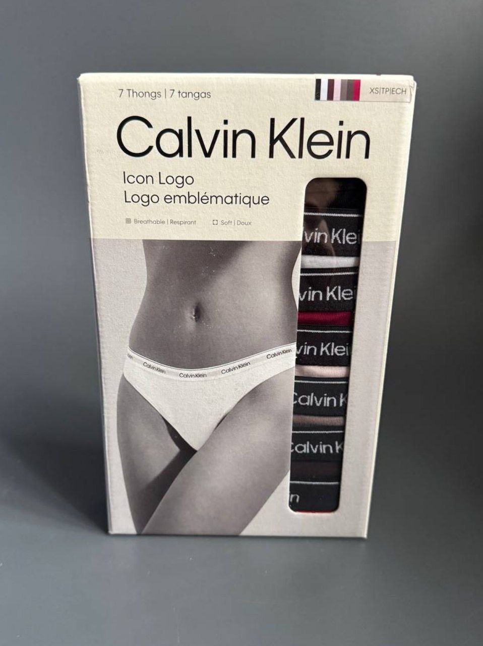 Женские трусики Calvin Klein Icon Logo Thong (набор 7шт)