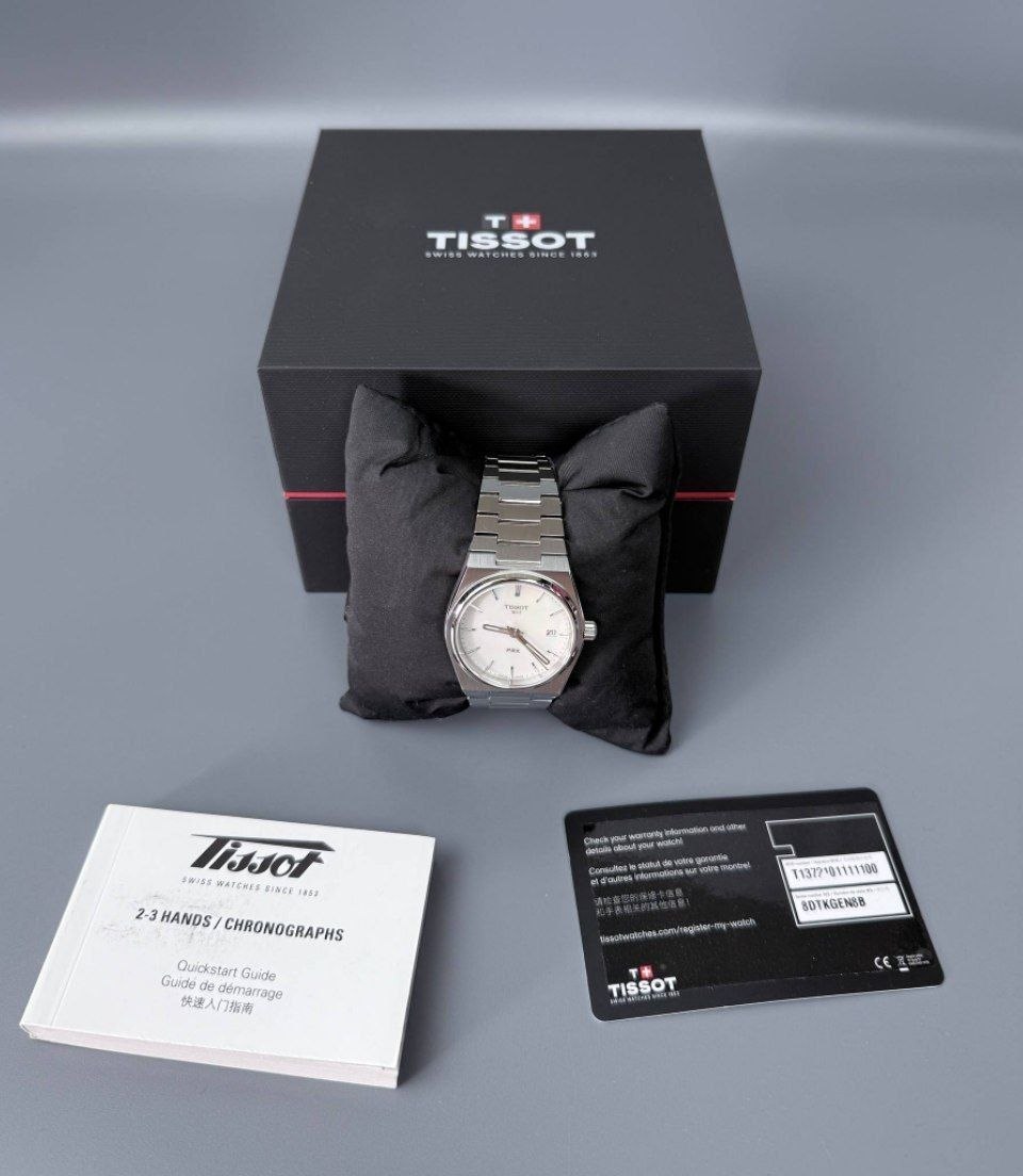 Женские часы Tissot PRX 35mm White Mother of Pearl Watch