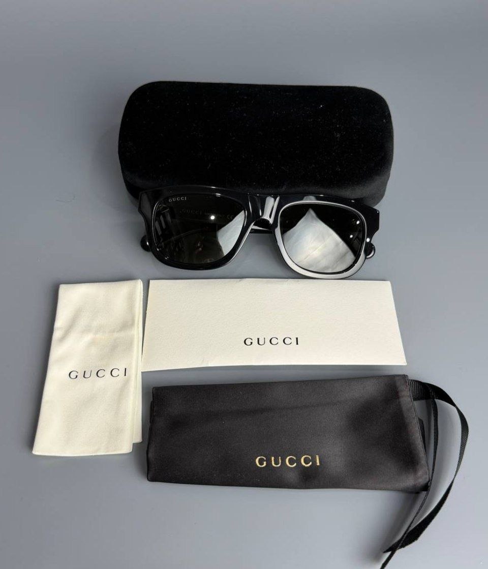 Мужские очки Gucci Grey Square Sunglasses