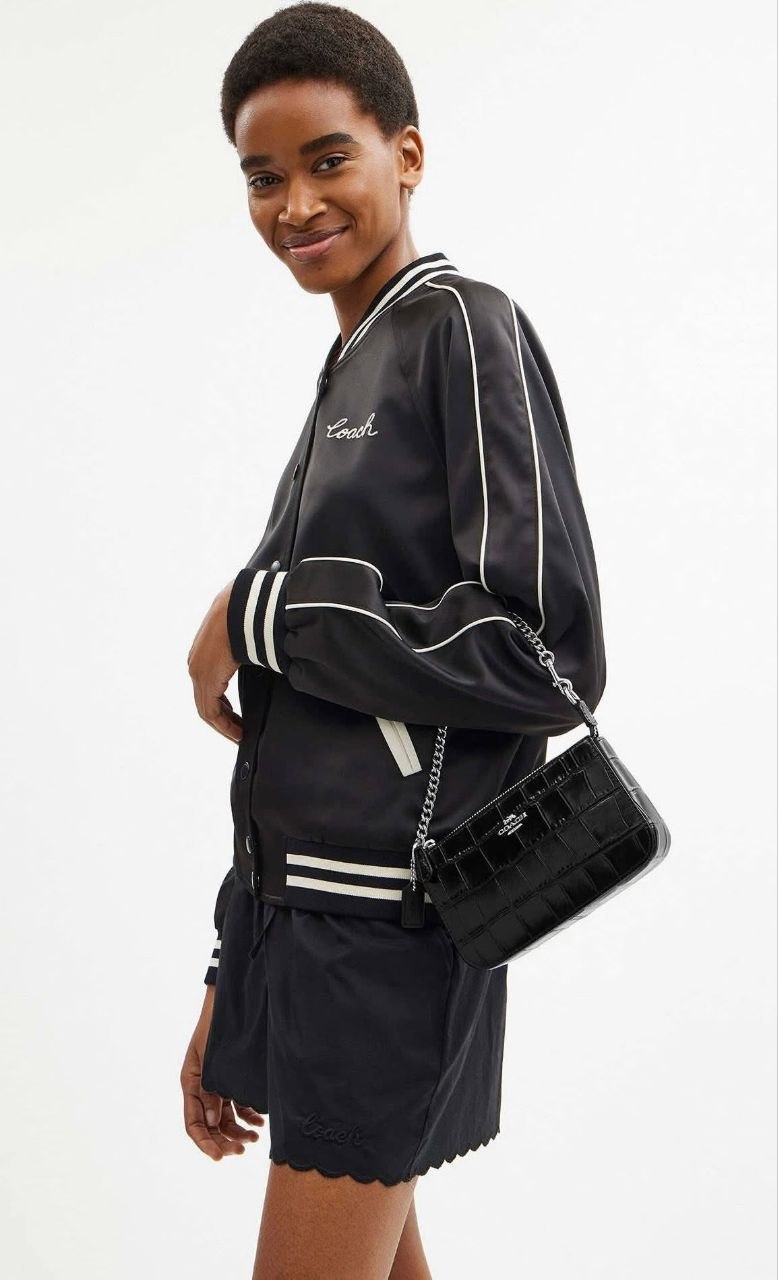 Сумка / клатч Coach Nolita 19 'Silver Black'