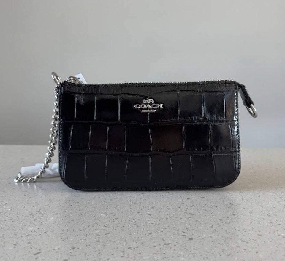 Сумка / клатч Coach Nolita 19 'Silver Black'