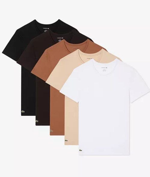 Футболки набор Lacoste 5-Pack Slim Fit Undershirts