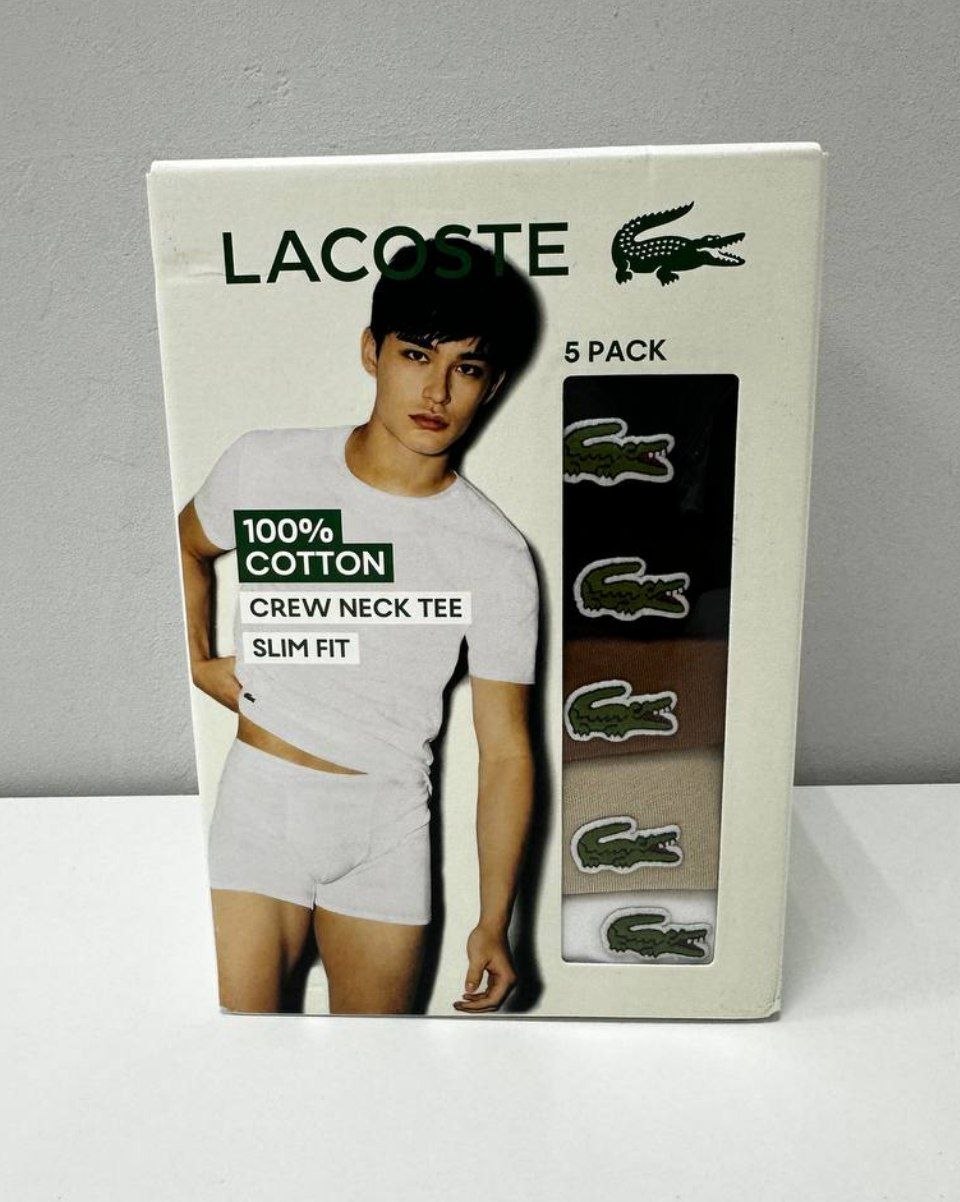 Футболки набор Lacoste 5-Pack Slim Fit Undershirts