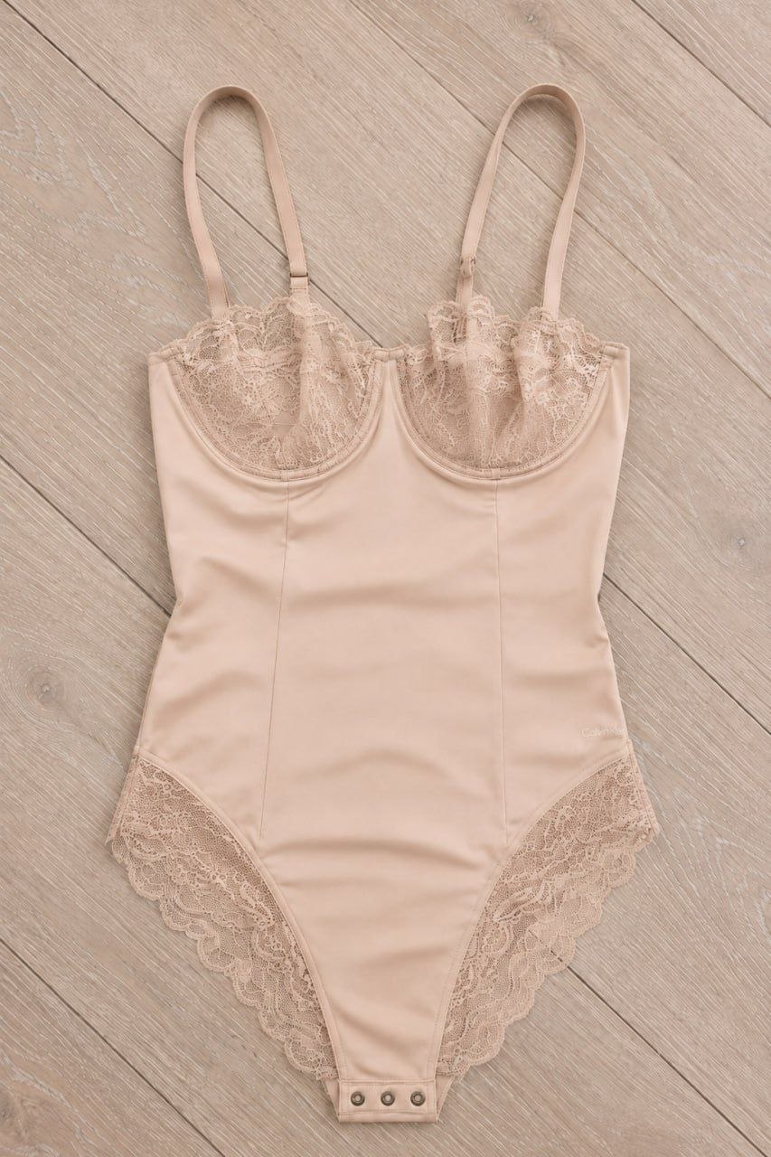 Женское боди Calvin Klein Sensual Stretch Lace Bodysuit 'Cedar'