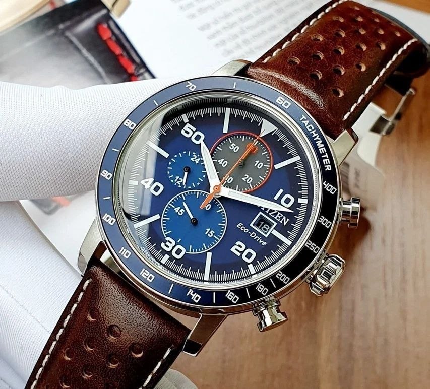 Часы Citizen Brycen Eco-Drive Chronograph 'Blue Dial'