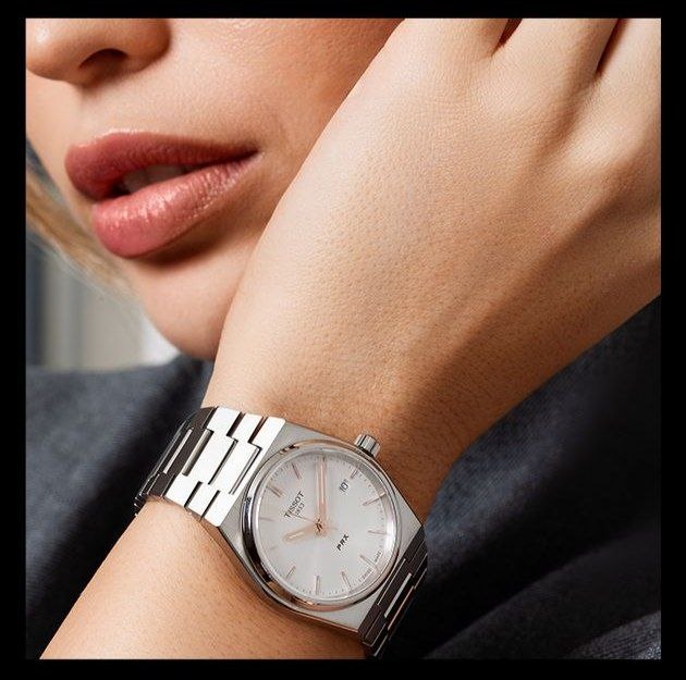 Женские часы Tissot PRX 35mm Silver Dial Watch