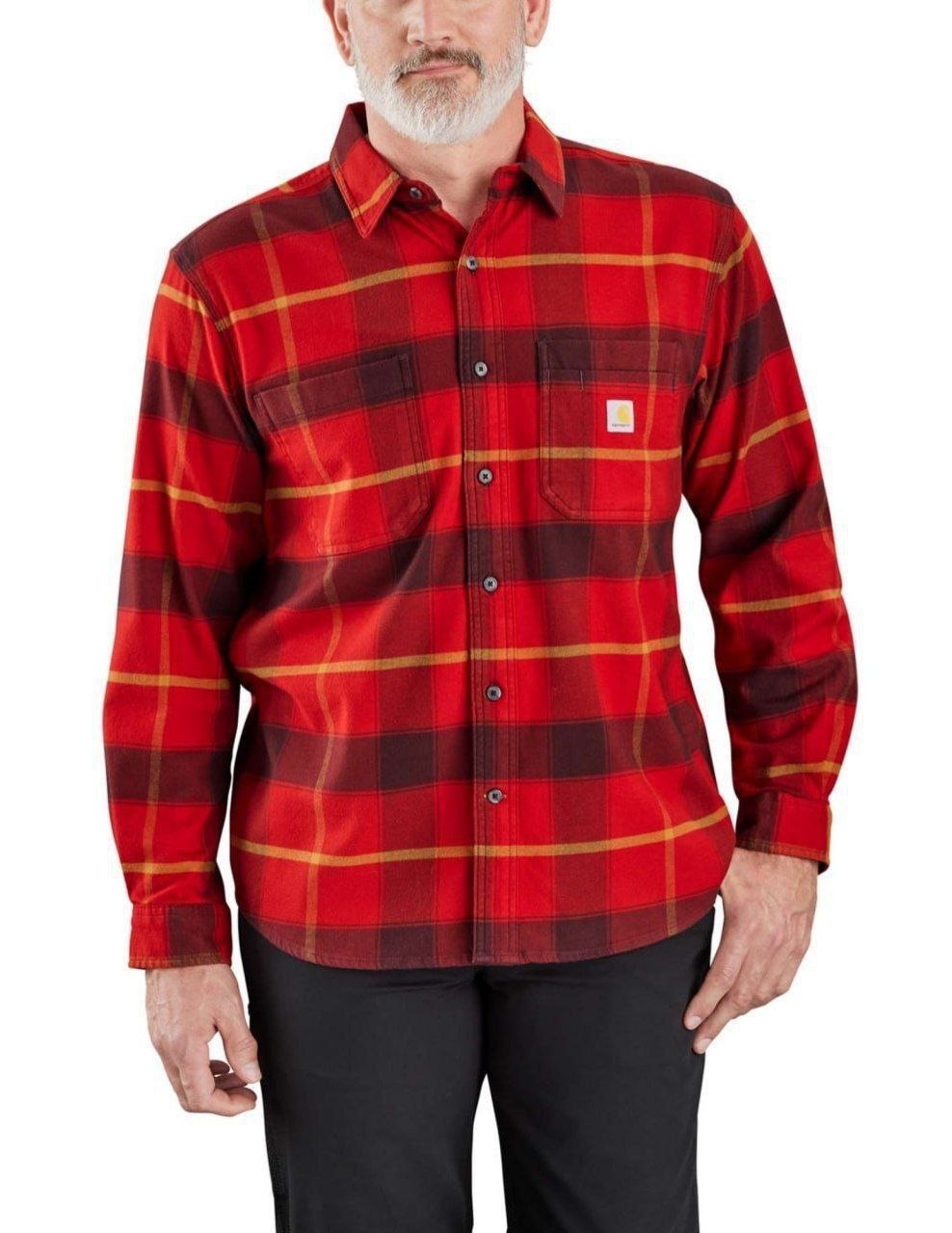 Рубашка Carhartt Rugged Flex Relaxed Fit Midweight Flannel Plaid Shirt
