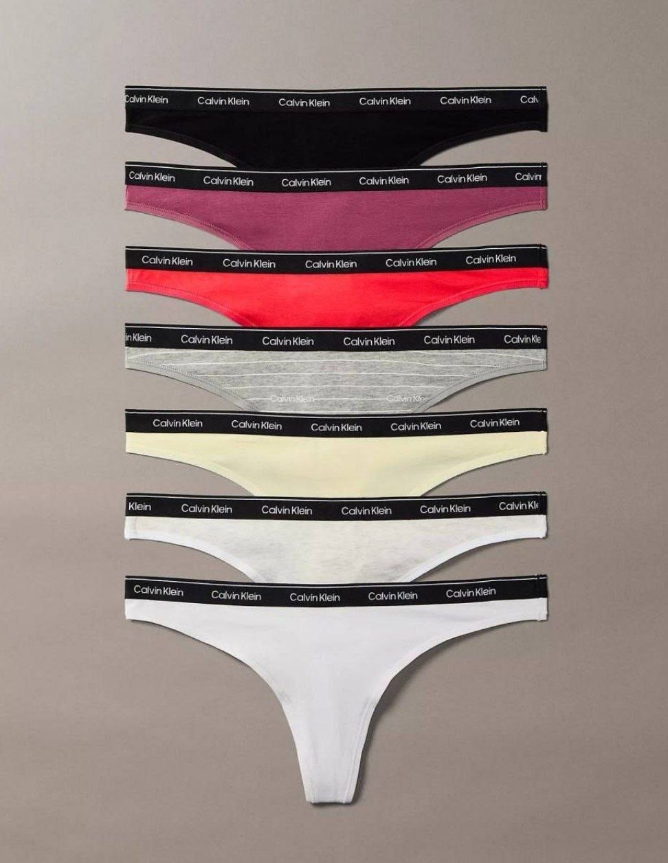 Женские трусики Calvin Klein Icon Logo Thong (набор 7шт)