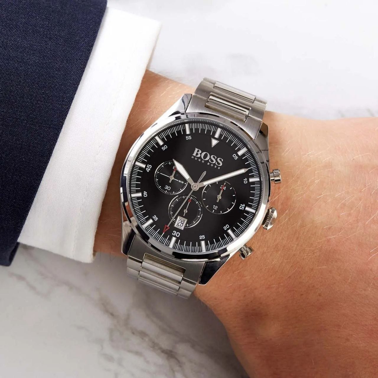 Часы Hugo Boss Pioneer Chronograph 'Black Dial'