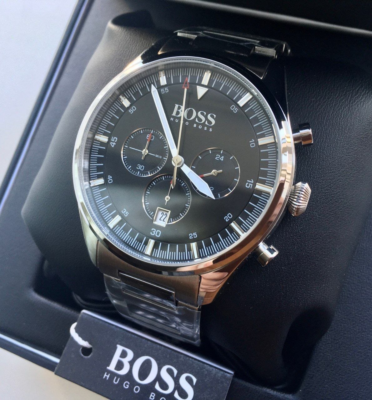 Часы Hugo Boss Pioneer Chronograph 'Black Dial'
