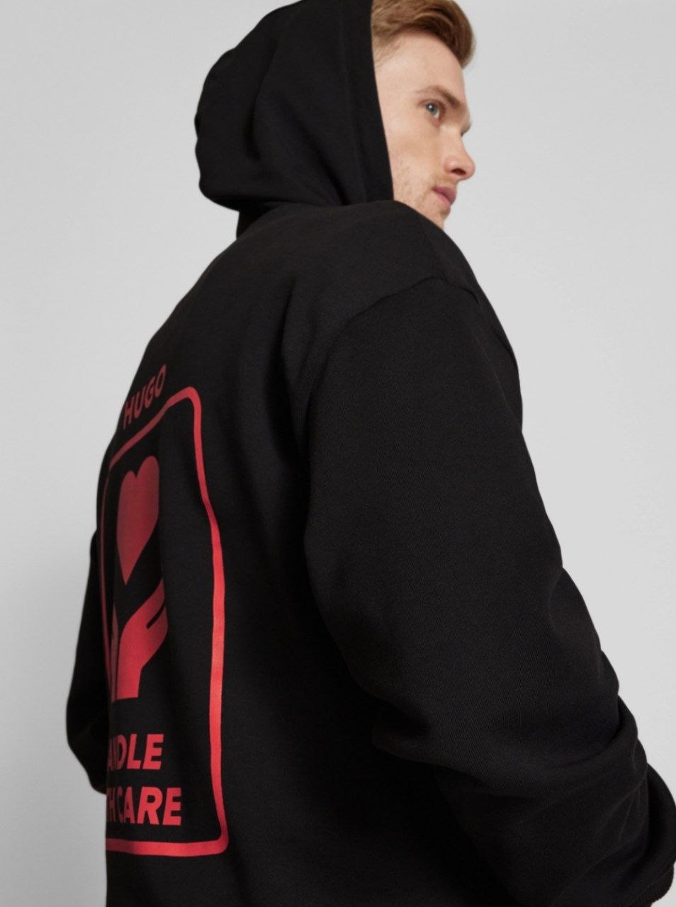 Худи толстовка HUGO Dewgili Heart & Slogan Hoodie