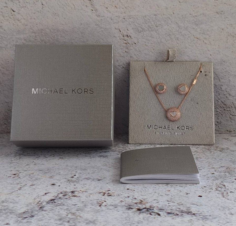 Ювелирный комплект Michael Kors Pavé & Mother-of-Pearl Heart