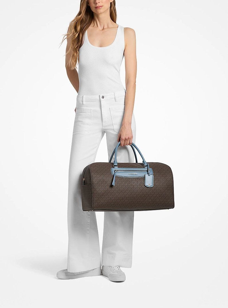 Сумка дорожная / спортивная Michael Kors Jet Set Travel Extra Large Signature Logo Weekender Bag
