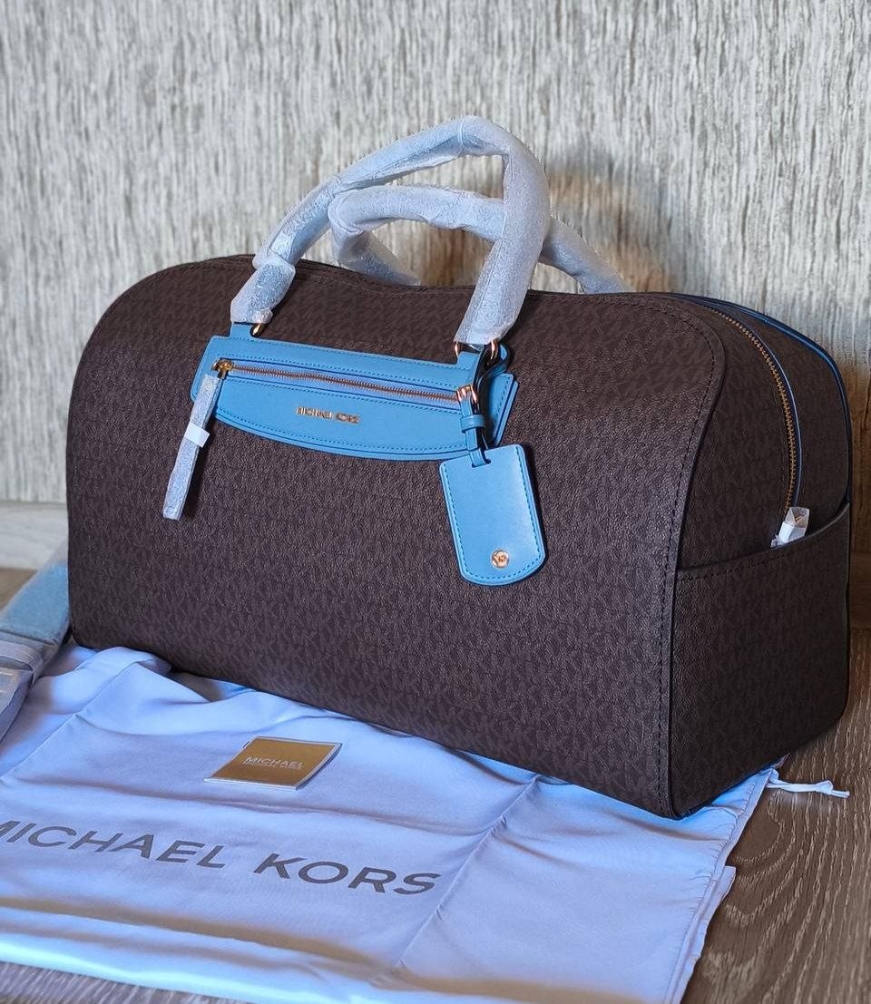 Сумка дорожная / спортивная Michael Kors Jet Set Travel Extra Large Signature Logo Weekender Bag