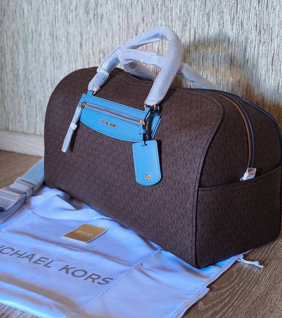 Сумка дорожная / спортивная Michael Kors Jet Set Travel Extra Large Signature Logo Weekender Bag
