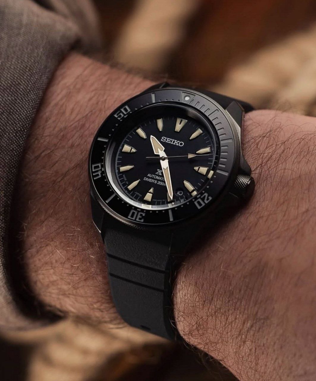 Механические часы Seiko Prospex Samurai Automatic Diver 'Black'