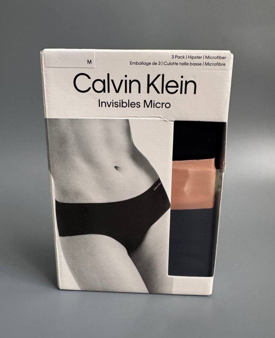 Женские трусики Calvin Klein Invisibles Microfiber Stretch 3 Pack Hipsters