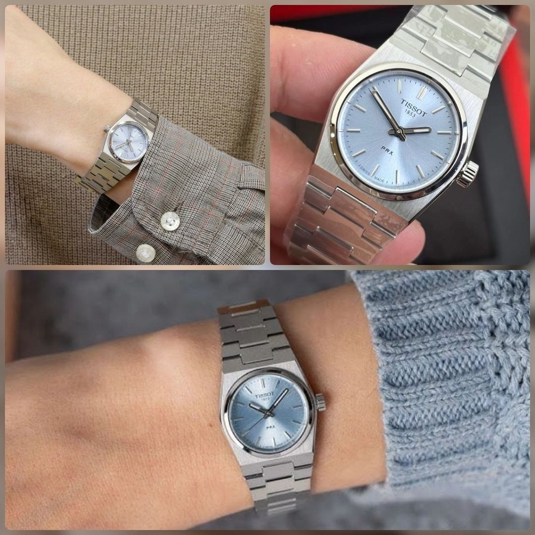 Женские часы Tissot PRX 25mm Ice Blue Watch