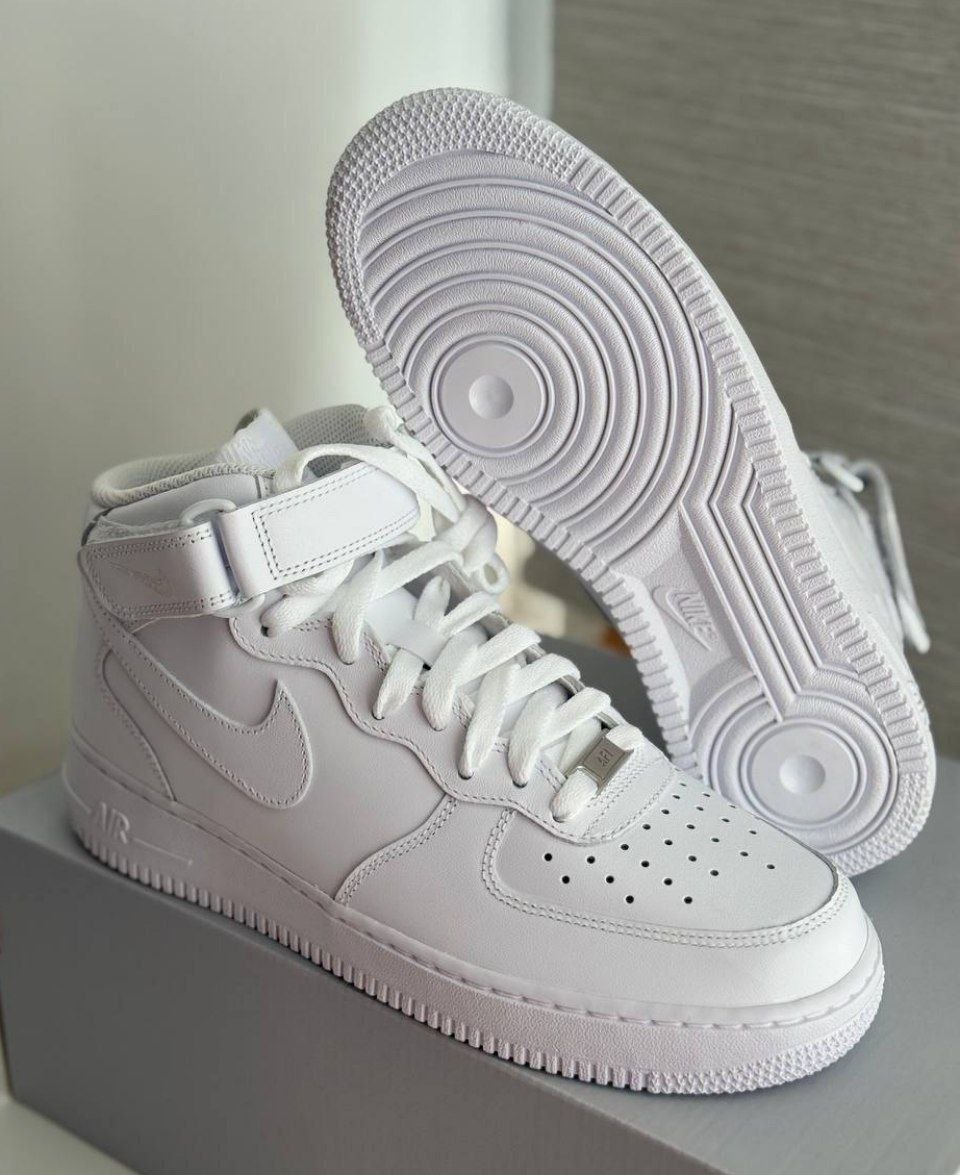 Кроссовки Nike Air Force 1 Mid '07 'Triple White'
