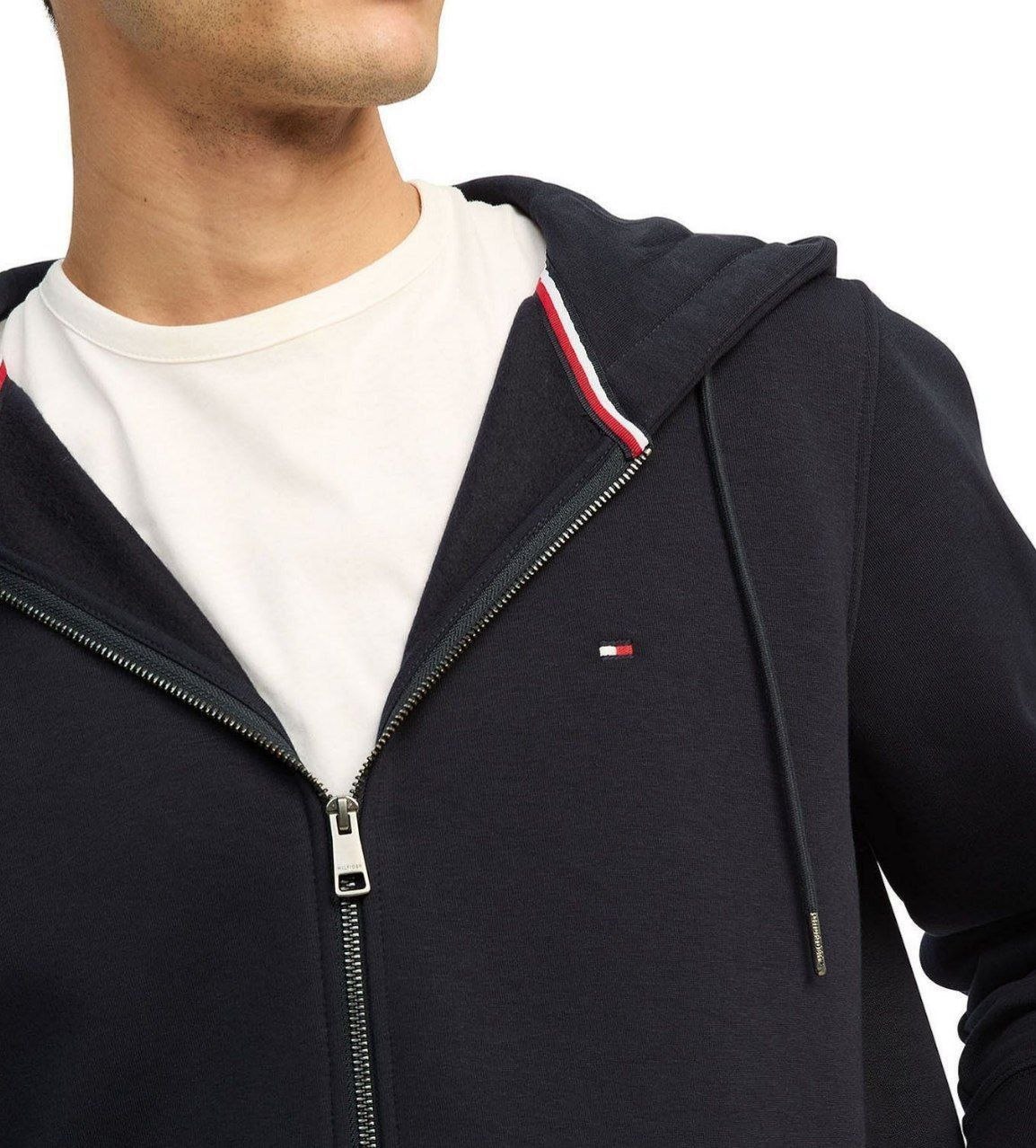 Худи толстовка Tommy Hilfiger  Zip Front Ligo Hoodie