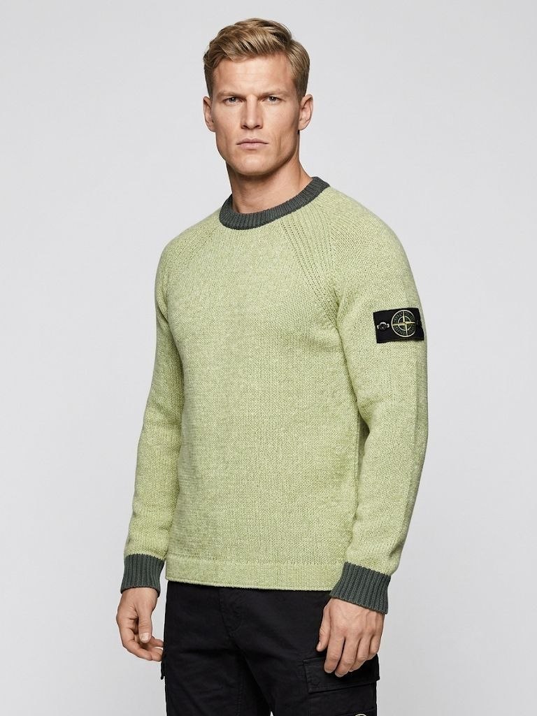 Свитер Stone Island 517B3 Color Sprayed Tape Crewneck Jumper 'Musk'