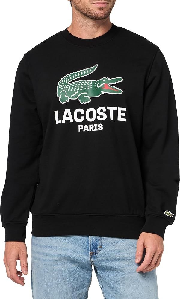 Свитшот толстовка Lacoste Classic Fit Printed Crew Neck Sweatshirt