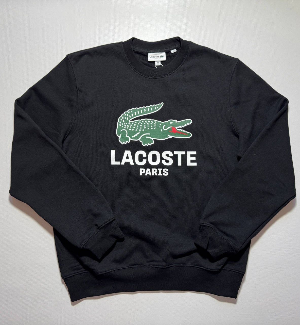 Свитшот толстовка Lacoste Classic Fit Printed Crew Neck Sweatshirt