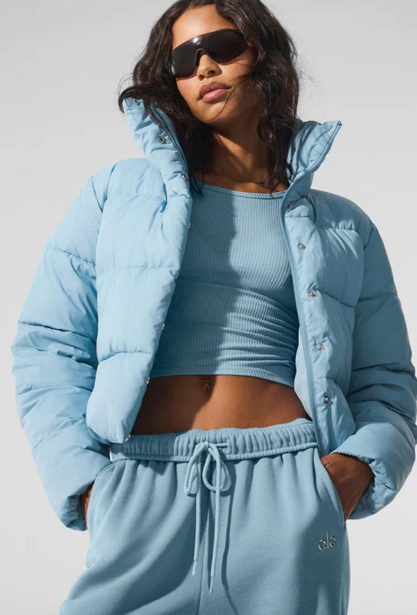 Куртка пуховик Alo Yoga Gold Rush Puffer 'Celestial Blue'