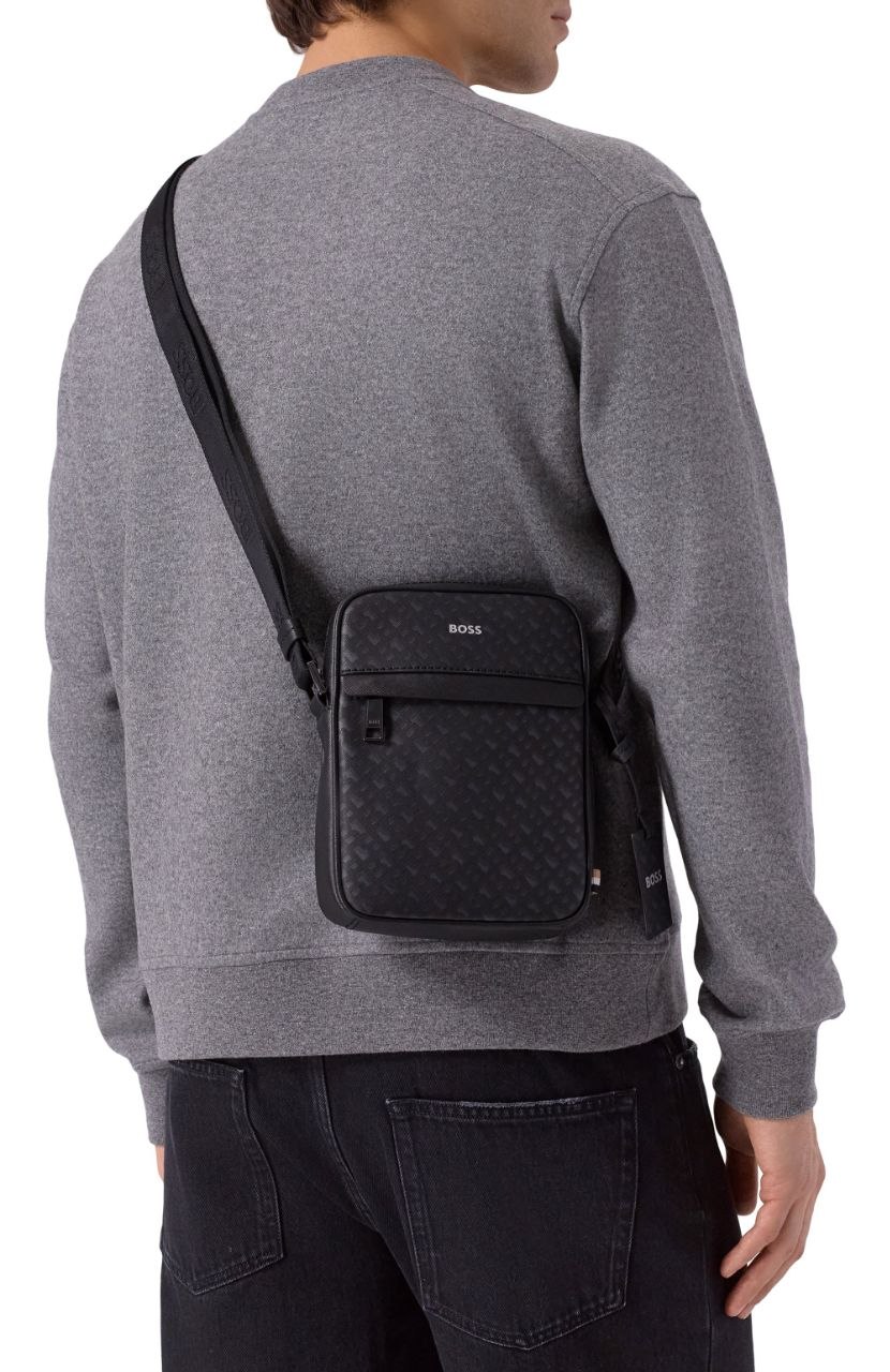 Сумка BOSS Zair MN Monogram Reporter Bag