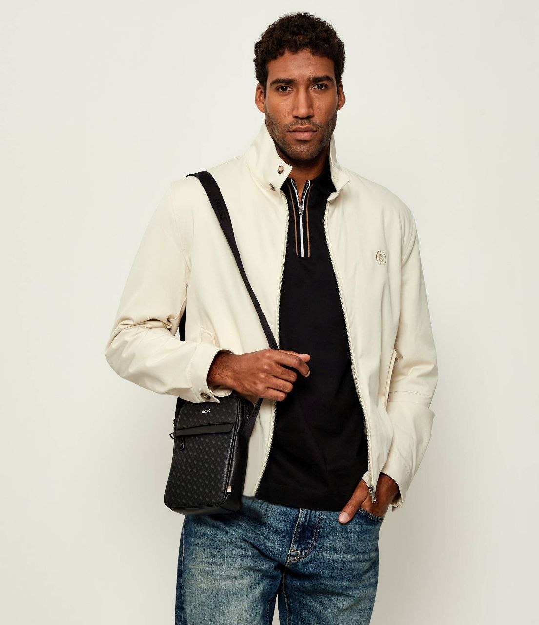 Сумка BOSS Zair MN Monogram Reporter Bag