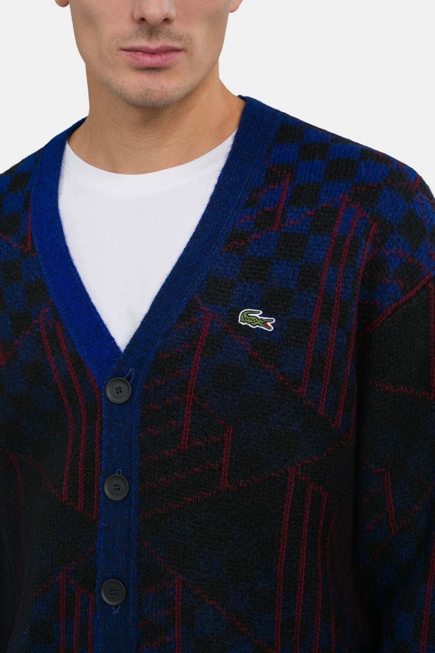 Кардиган Lacoste Monogram Motif Alpaca and Wool