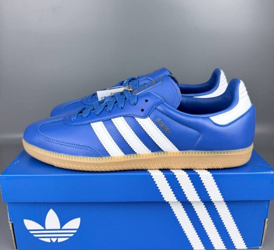 Кеды кроссовки Adidas Originals Samba OG 'Blue Cloud White'