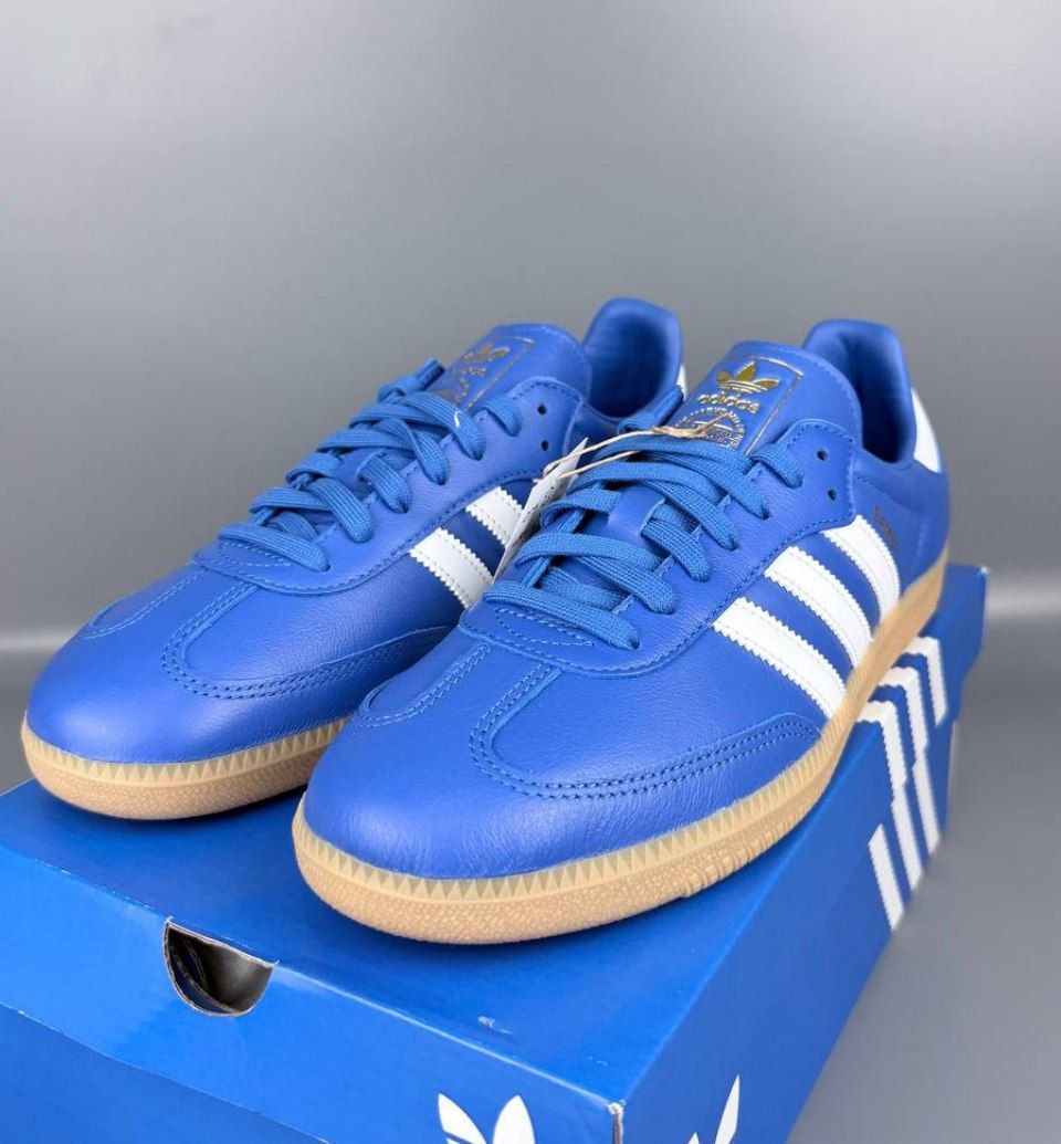 Кеды кроссовки Adidas Originals Samba OG 'Blue Cloud White'