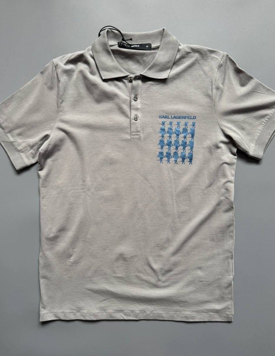 Поло Karl Lagerfeld Black Logo Print Polo 'Black'