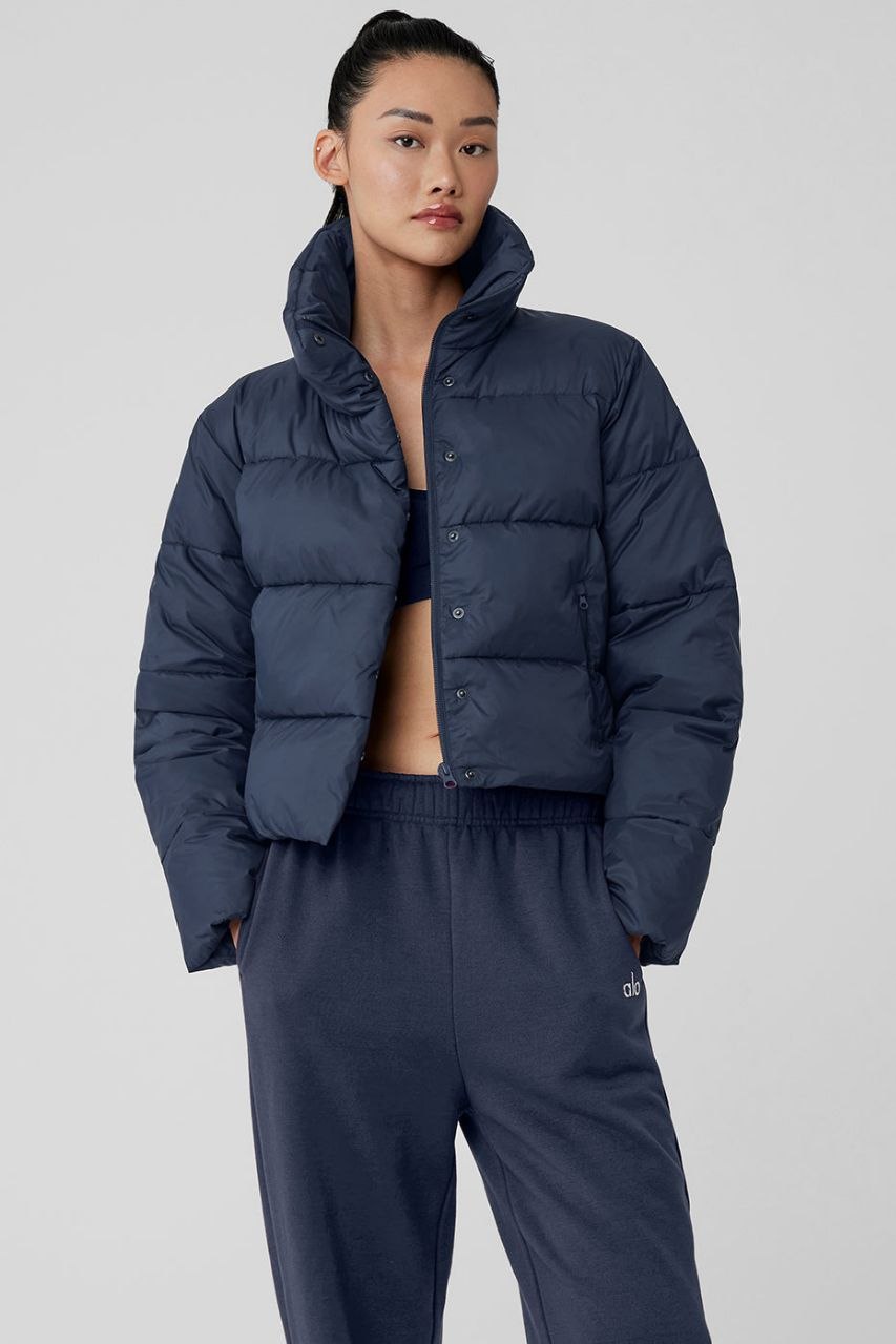 Куртка пуховик Alo Yoga Gold Rush Puffer 'Navy'