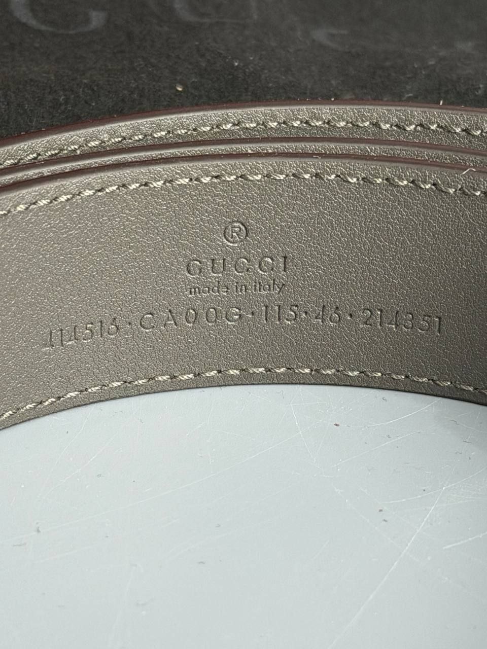 Ремень GUCCI GG Marmont 'Dark Grey Soft Suede'