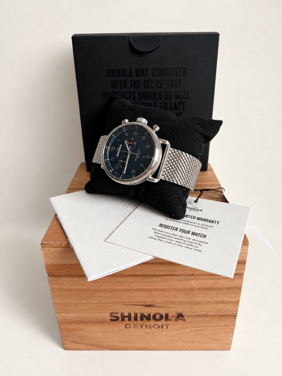 Часы Shinola Canfield C56 Chronograph 'Continental Blue'